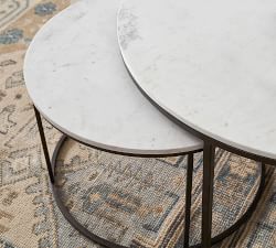 Delaney Round Marble Nesting Coffee Tables