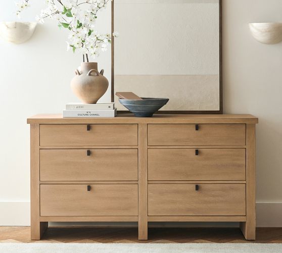 farm dresser Farmhouse Heritage Reclaimed Wood Tall Amish Dresser with Mirror –  Foothills Amish Furniture main image 0
