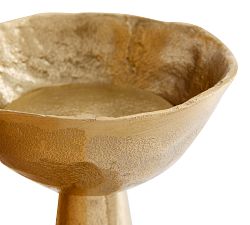 Rough Cast Brass Candle Holder