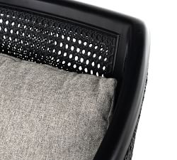 Elm Upholstered Cane Desk Chair