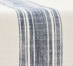 French Striped Organic Cotton Grain Sack Table Runner