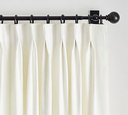 Open Box: Emery Linen Pinch Pleat Curtain, 50"W x 108"L - Ivory
