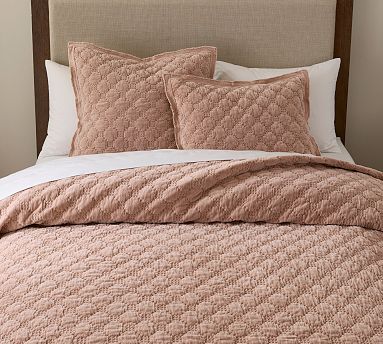 Velvet Lattice Handcrafted Quilt | Pottery Barn