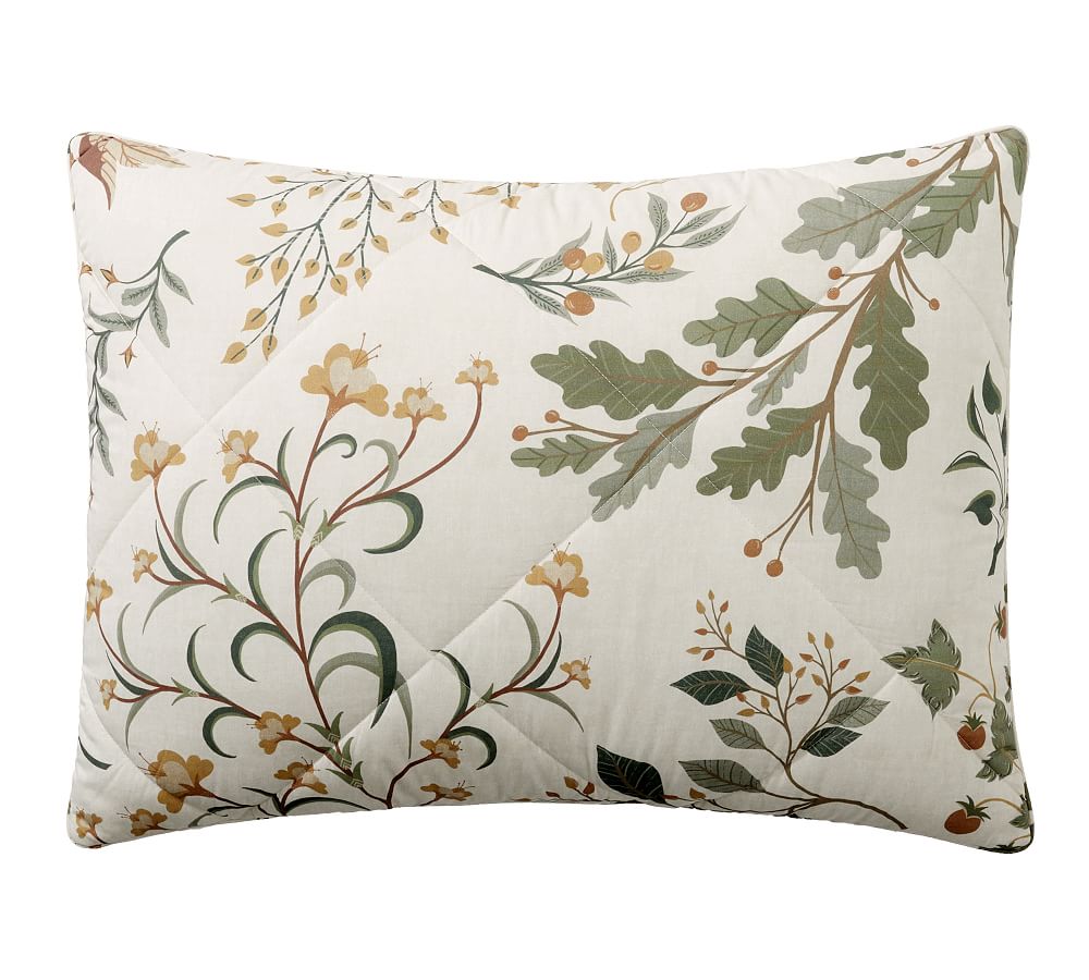 Autumn Botanical Percale Comforter Sham - Standard, Set of 2