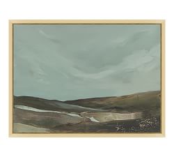 Blue Dune Natural Framed Canvas by Alex Cole, 16x12