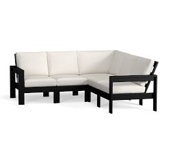 Malibu Metal 5-Piece Outdoor Sectional (85")