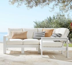 Pottery Barn Malibu Metal Sectional Outdoor Armless Chair Frame - Thumbnail 4