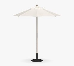 6' Round Outdoor Patio Umbrella &ndash; Eucalyptus Tilt Frame​