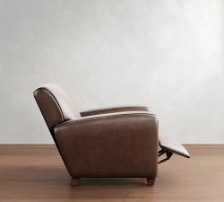 Manhattan Square Arm Leather Recliner