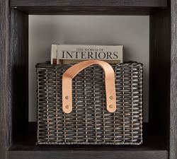 Austin Woven Utility Basket - Distressed Black