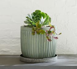 Galvanized Handcrafted Metal Outdoor Planters Trays