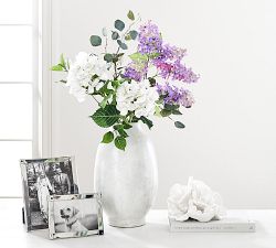 Faux Hydrangea Stem - White