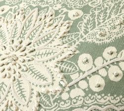 Kravet Heirloom Damask Embroidered Pillow