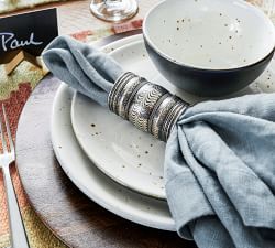 Etched Bangle Napkin Rings - Set of 4