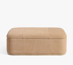 Lawton Leather Ottoman