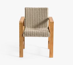 Malibu Teak &amp; Rope Outdoor Dining Armchair