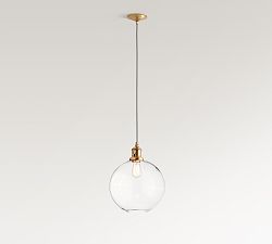 Glass Globe Cord Pendant (9"-13")