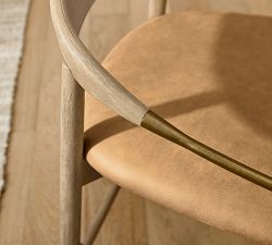 Laguna Leather Metal Stool