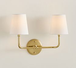Sansome Metal Double Sconce (18")