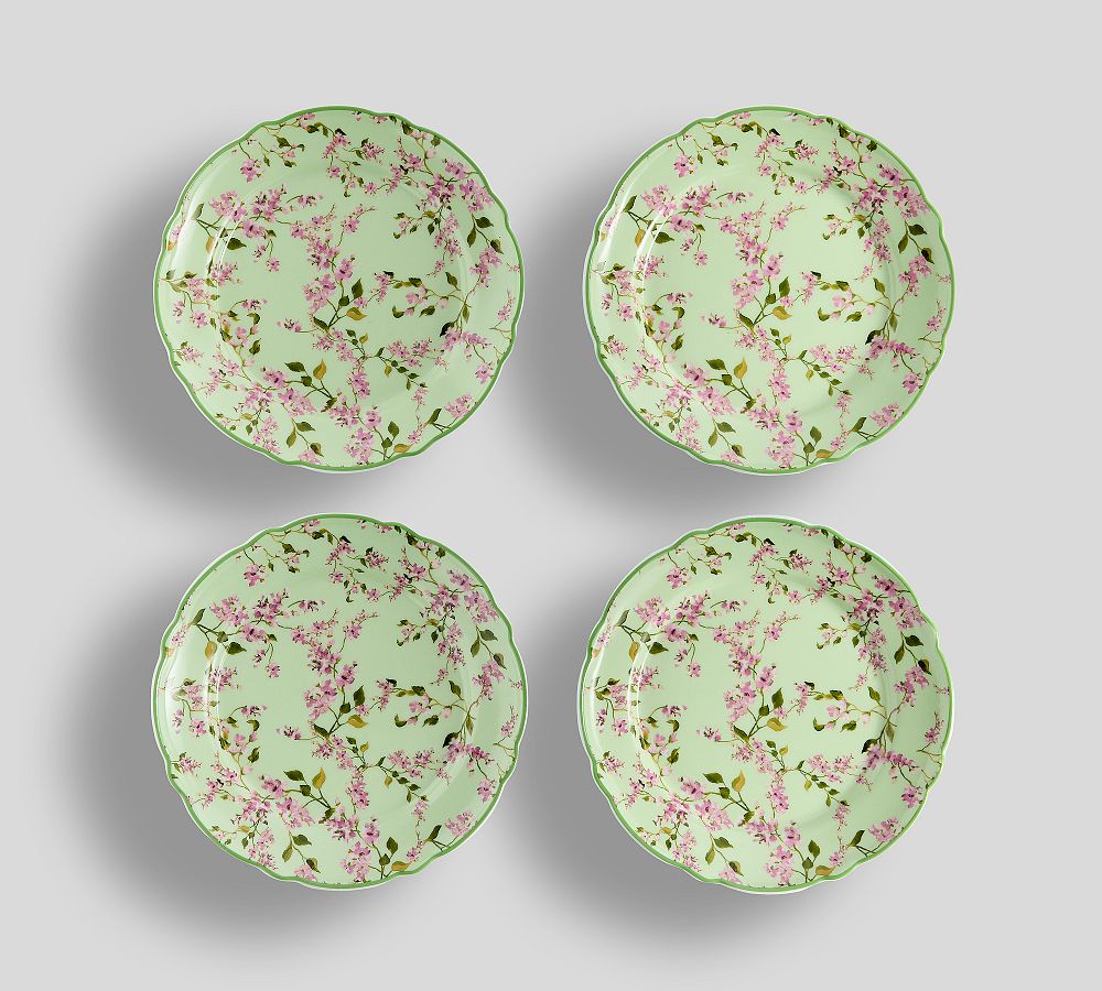 Monique Lhuillier Garden Trellis Appetizer Plates - Set of 4 - Set of 4 - Multi