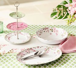 Monique Lhuillier Garden Trellis Porcelain Tiered Stand