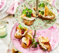 Monique Lhuillier Garden Trellis Porcelain Tiered Stand