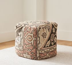Maza Hand-Knotted Pouf