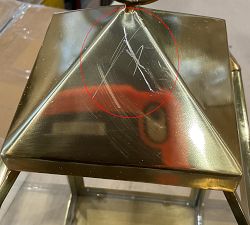 Open Box: Malta Outdoor Lantern, Small 17" - Brass