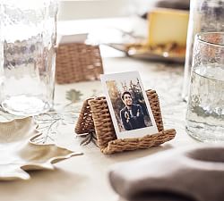 Handwoven Wicker Place Card Holders - Set of 4