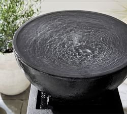 Tall Black Pedestal Fountain