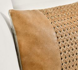 Caia Toscano Leather Lumbar Pillow