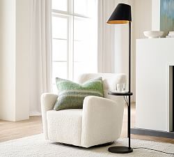 Bauer Metal Shelf Task Floor Lamp (67")