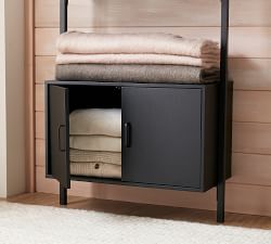 Temple Street Three Tier Shelf With Cabinet (30")