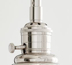 Curved Metal Bell Cord Pendant (10"-13")