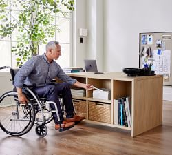 Pacific Executive Desk with Bookcase