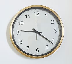 Classic Wall Clock - Brass