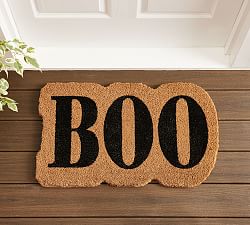 Boo Sentiment Shaped Doormat