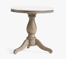 Alexandra Round Marble End Table (24")