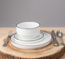 Bistro Porcelain Stackable Dinnerware Set