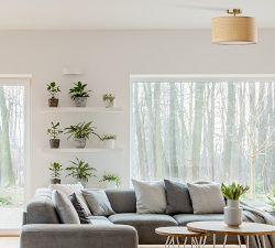 Haven Woven Flush Mount (15'')