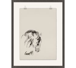 Equestrian Drawing Framed Print