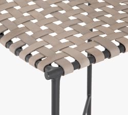Kleio Woven Leather Stool