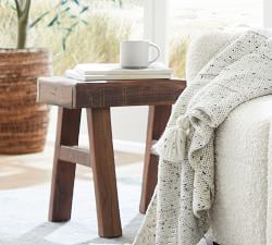 Rustic Reclaimed Wood Accent Stool