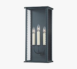 Zayd Outdoor Metal 3-Light Sconce (22")