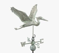 Blue Heron Bird Copper Weathervane