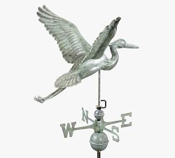 Blue Heron Bird Copper Weathervane