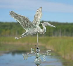 Blue Heron Bird Copper Weathervane