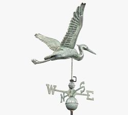 Blue Heron Bird Copper Weathervane