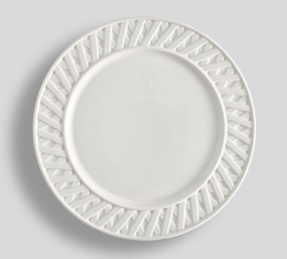 Monique Lhuillier Skylar Charger Plates - Set of 4 - Set of 4 - White
