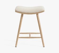 Open Box: Antony Upholstered Counter Stool (25") - Performance Boucle Oatmeal, Seadrift